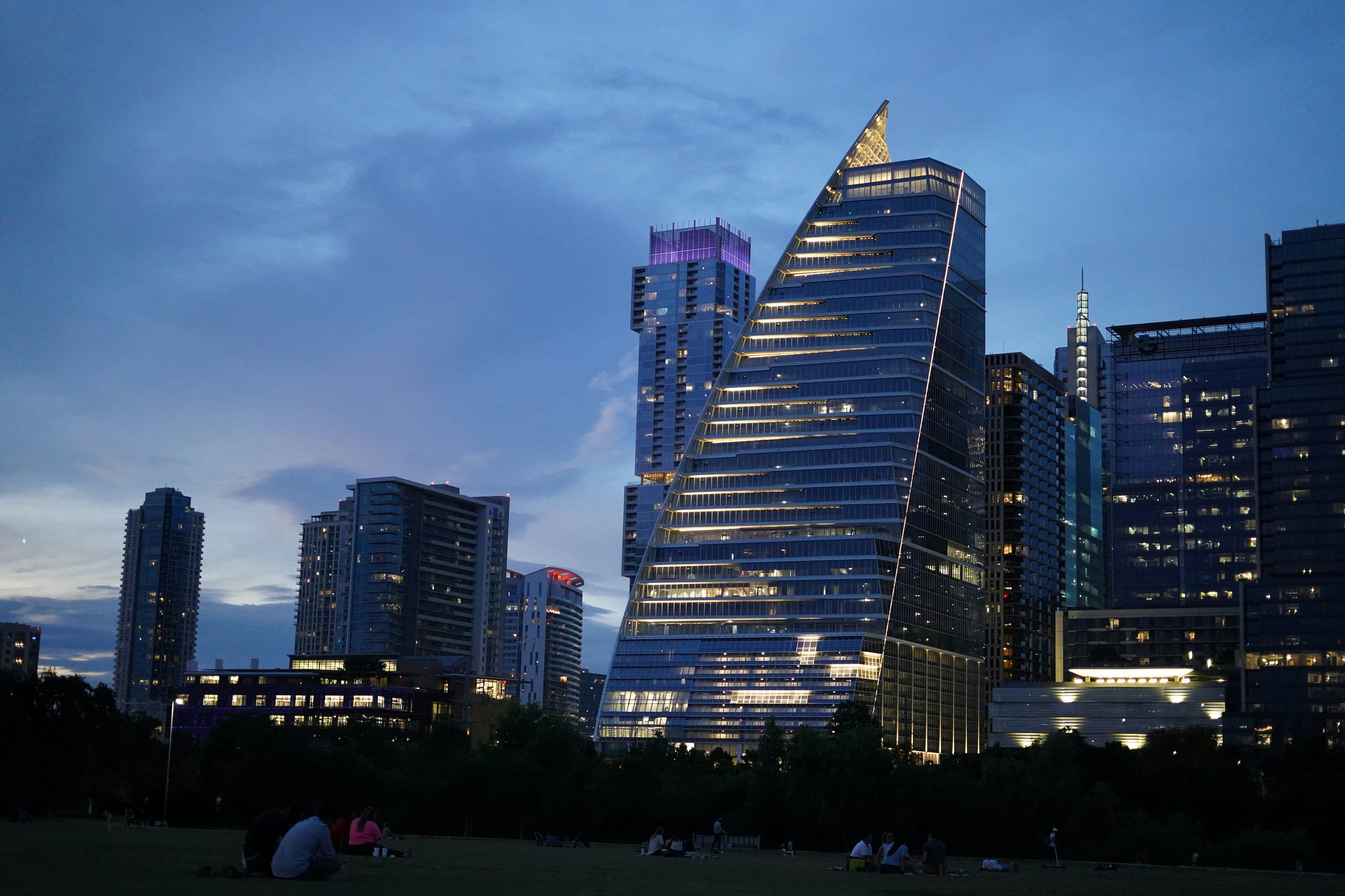 Aerial view of Austin, Texas skyline